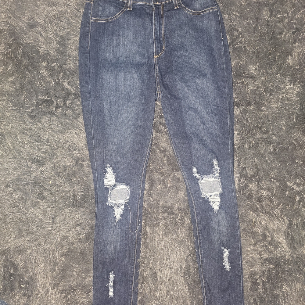 Fashion Nova Distressed Blue Jeans